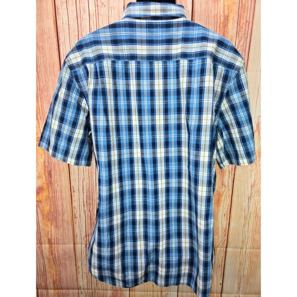 Carhartt Mens Relaxed Fit Short Sleeve Shirt XL - Blue Plaid - Picture 2 of 8